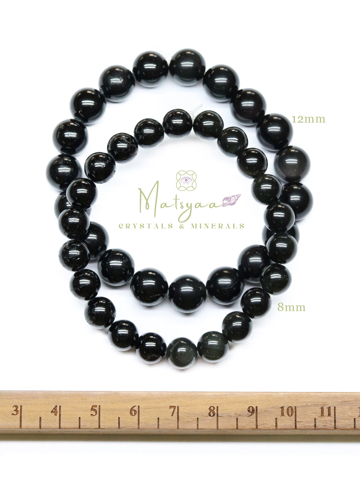 Black tourmaline & Black Obsidian Bracelet