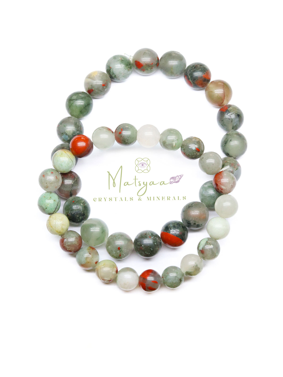 Natural African Bloodstone Bracelet – Grounding • Strength • Vitality