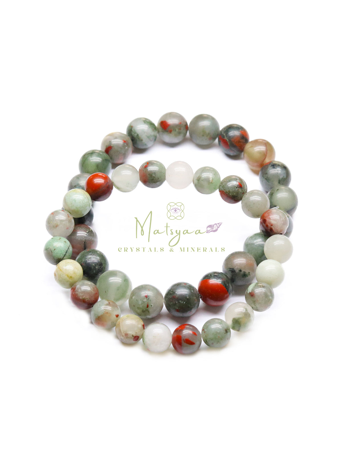 Natural African Bloodstone Bracelet – Grounding • Strength • Vitality